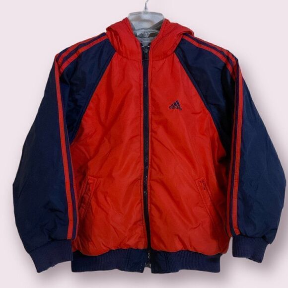 Adidas Boys Hooded Lined Jacket - Picture 1 of 4